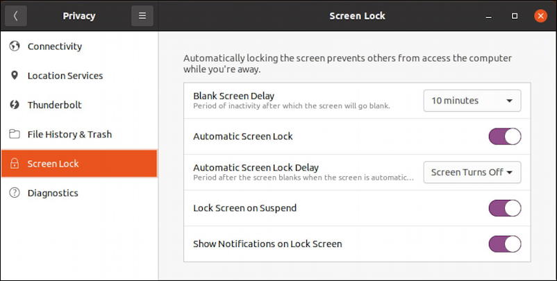 ubuntu linux - screen blank sleep delay inactivity settings - 