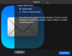 mac apple mail - import export email mailboxes folders - migrate - how to