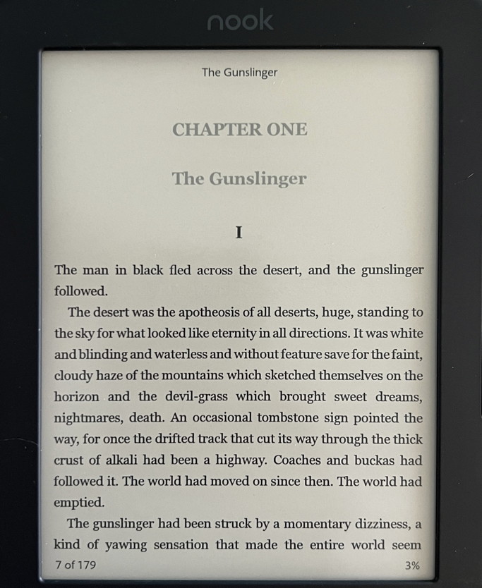 barnes & noble nook glowlight 4 - epub ebook the gunslinger