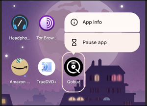 android - app info - qobuz