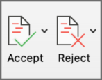 microsoft word revision tracking change control - how to use accept comment