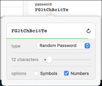 1password mac - randomly generated secure password