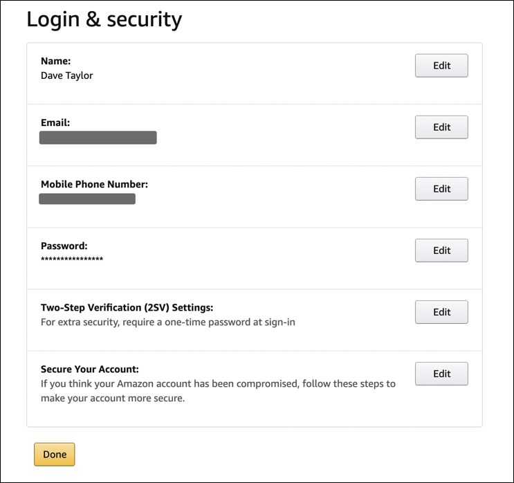 amazon enable 2fa two factor login security - login & security page
