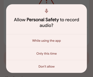 car crash detection android 12 - allow record audio