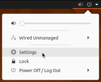 ubuntu linux - settings lock power menu