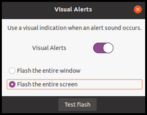 enable visual alerts ubuntu linux how to settings preferences