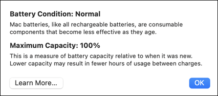 macbook pro m1 - battery health