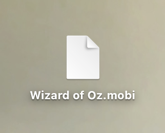 the wizard of oz mobi file no icon mac macos