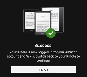 amazon kindle app phone - set up new kindle device - success!