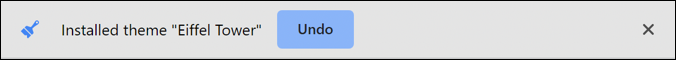 google chrome - installed theme - undo