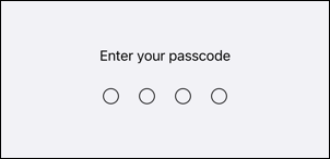 iphone ios - change password pin code - enter pin code
