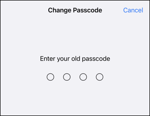 iphone ios - change password pin code - enter old passcode
