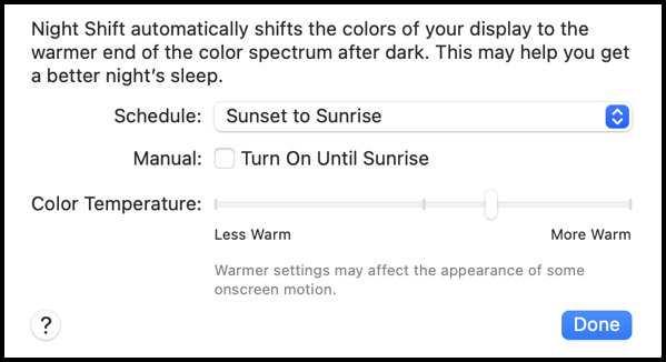 mac macos night shift