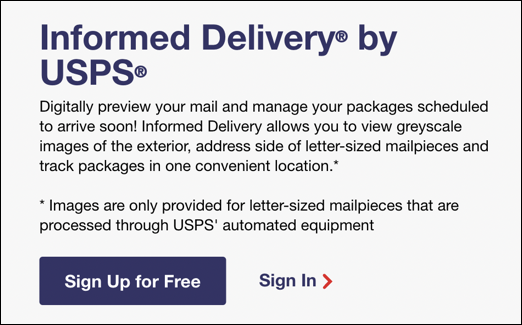 usps informed delivery - how to sign up free