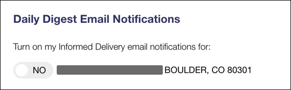 usps informed delivery - opt in email 
