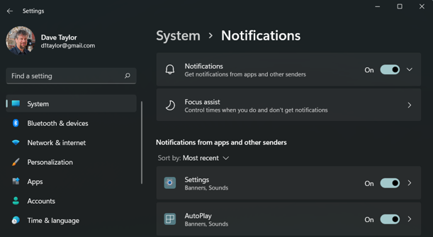 win11 pc edge notifications - system notifications preferences