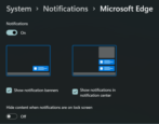 mute quiet silent microsoft edge notifications windows 11 pc - how to