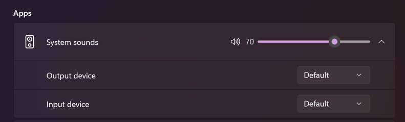 win11 per app output device - sound volume mixer settings windows 11