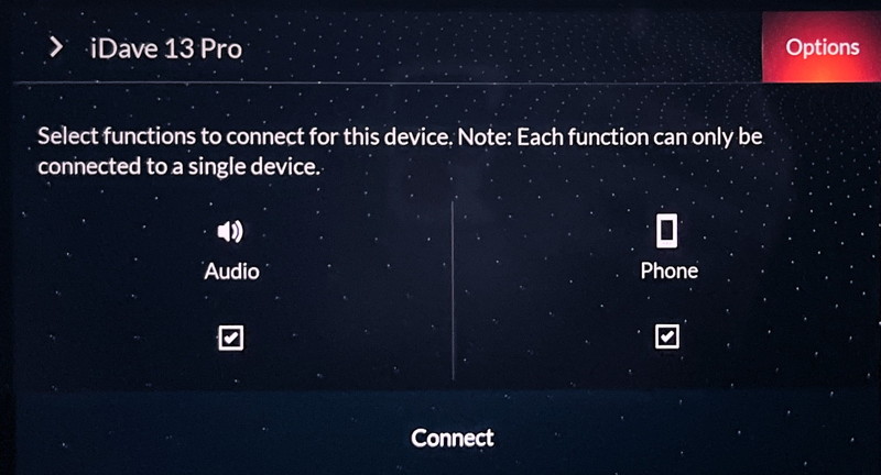 acura infotainment entertainment system - delete bluetooth phone - iphone connection details