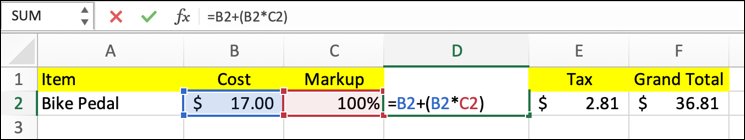microsoft excel - simple spreadsheet - how to get started - formula 1