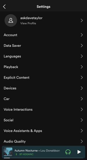 iphone music eq equalizer - spotify - settings menu