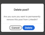 delete remove post linkedin how to