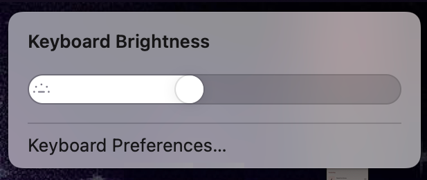 macos 12 monterey - control center - brightness slider setting