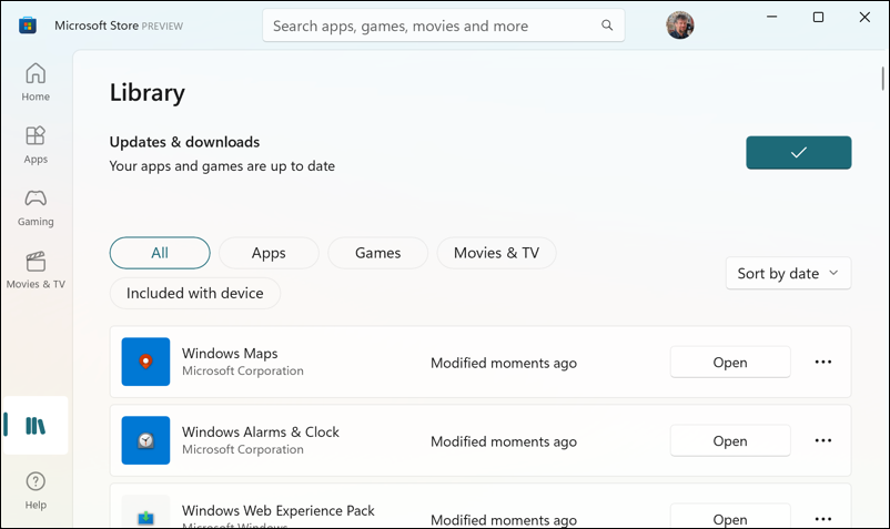 win11 new microsoft store interface - how to update apps - no updates
