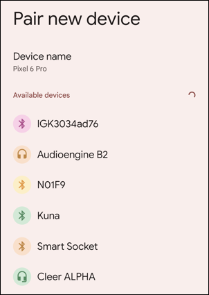 android pair bluetooth headphones - how to - settings - bluetooth - available devices