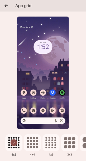 App grid store android