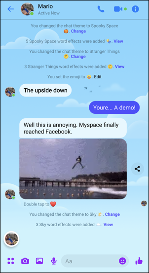 facebook messenger themes - sky