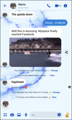 facebook messenger themes - tie dye
