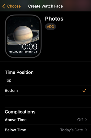 custom apple watch face wallpaper how to - apple watch options - time position
