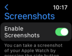 enable take screenshots captures apple watch watchos - how to