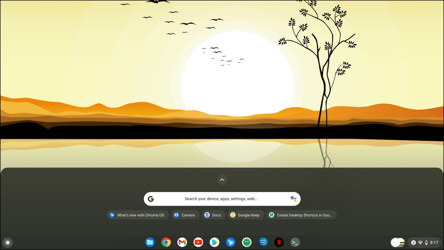 chromeos 100 - enable start menu prototype flag - old shelf