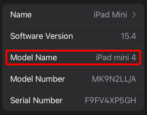 identify apple ipad mini pro model number id how to