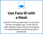 set up use face id with a mask iphone ios ipad - how to