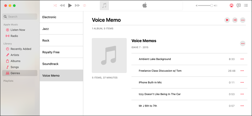 apple music mac macos - voice messages - no images