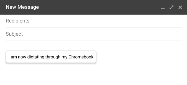 dictating email message in gmail - chrome os chromeos chromebook - talking