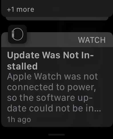 apple watch watchos update - not installed error