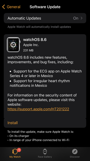 apple watch watchos update - watchos 5.8 update info