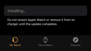 apple watch watchos update - installing