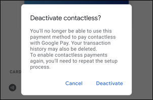 android 12 - google pay - deactivate contactless gpay?