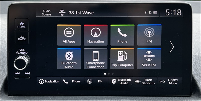 unpair bluetooth phone honda car infotainment - main screen
