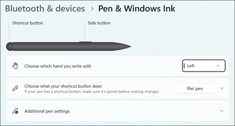 windows pc left handed southpaw settings tweaks - pen and windows stylus left right