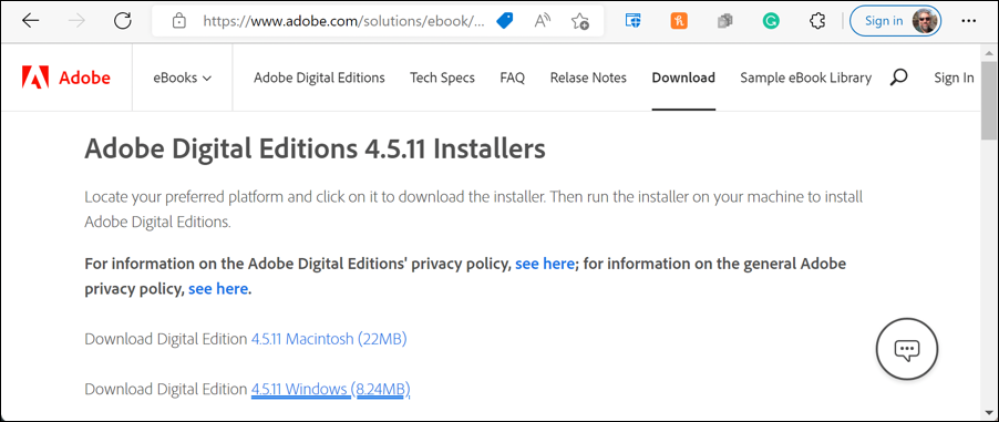 download adobe digital editions ebook reader windows mac