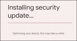 android os - settings - check for security system update patch - installing