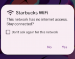 starbucks network no internet access android. now what to do? help
