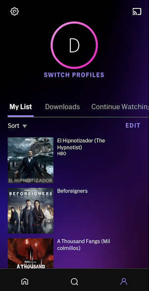hbo max download content - hbomax app profile content