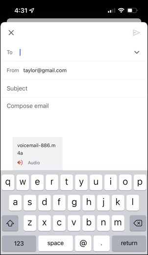 iphone ios 15 phone app voicemail - send via gmail